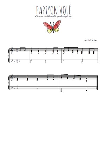 Téléchargez l'arrangement pour piano de la partition de Papiyon volé en PDF